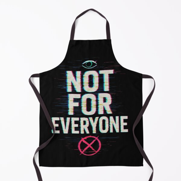 Item preview, Not For Everyone Glitch Typography With Cyberpunk Defiance designed and sold by ViursArtsStore.
