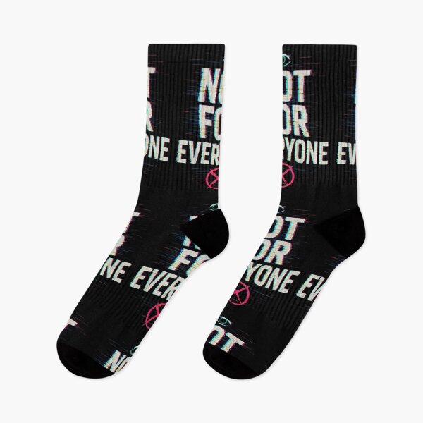 Item preview, Not For Everyone Glitch Typography With Cyberpunk Defiance designed and sold by ViursArtsStore.