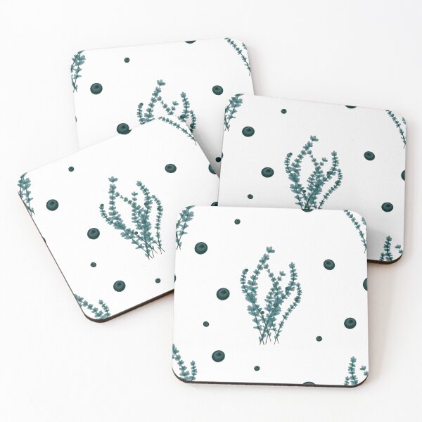 Item preview, Vintage Blueberry & Green Herbs - Botanical Summer Pattern designed and sold by LYAN-STORE.