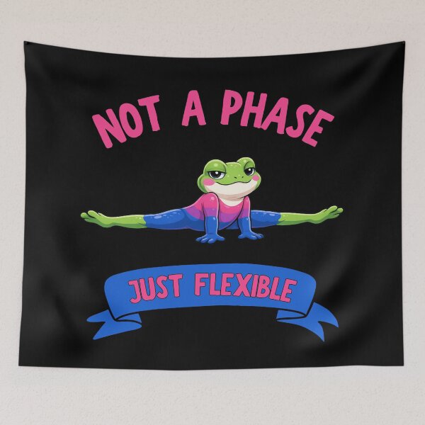 Item preview, Not A Phase, Just Flexible Bisexual Joke In Black designed and sold by Rainbow-Nation.