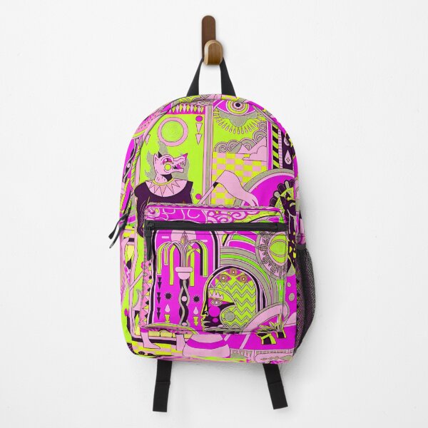 Item preview, Neon Mythic Horse Temple – Psychedelic Fantasy Art Illustration designed and sold by ANIARTONLINE.