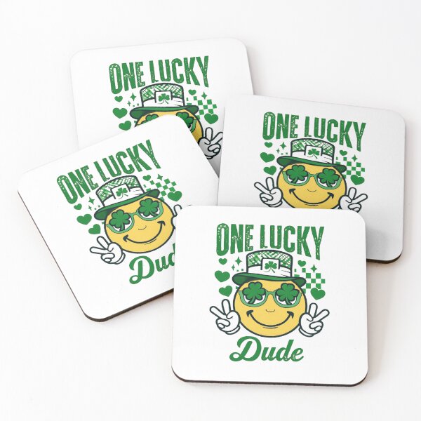 Item preview, One Lucky Dude St. Patrick's Day — Retro Lucky Face & Shamrock Glasses Illustration designed and sold by Colorful-Garden.