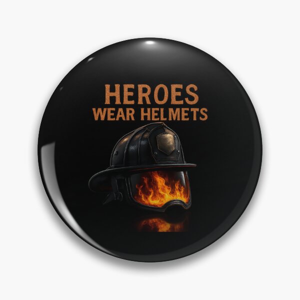 Item preview, Heroes Wear Helmets - Cinematic Firefighter Tribute Design designed and sold by MKreative Studio.