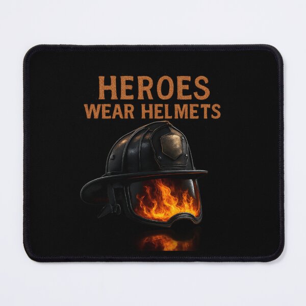 Item preview, Heroes Wear Helmets - Cinematic Firefighter Tribute Design designed and sold by MKreative Studio.