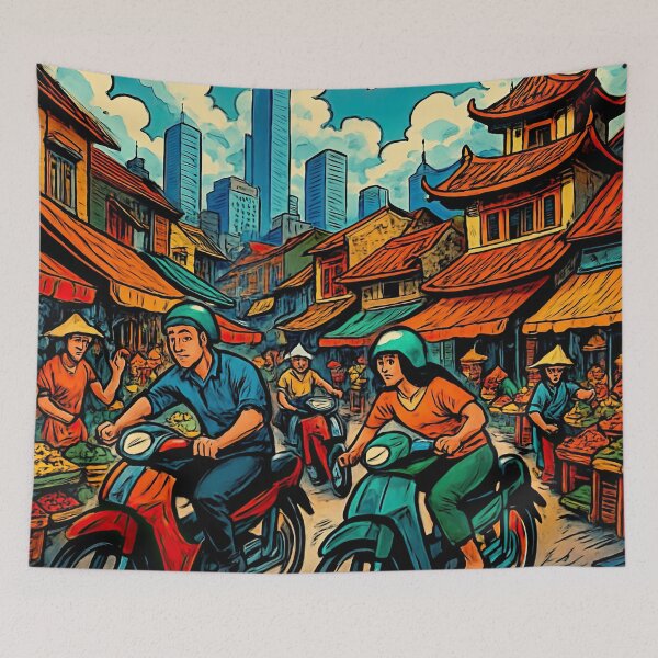 Item preview, Hanoi, Vietnam | Comics stylCartoone -  designed and sold by ComicsFactory.