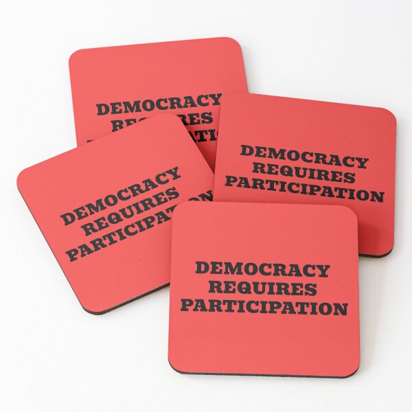 Item preview, Democracy Requires Participation – Civic Duty Text Design designed and sold by WakeNBake-Tees.