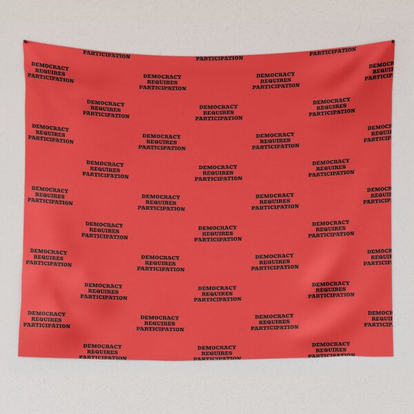 Item preview, Democracy Requires Participation – Civic Duty Text Design designed and sold by WakeNBake-Tees.