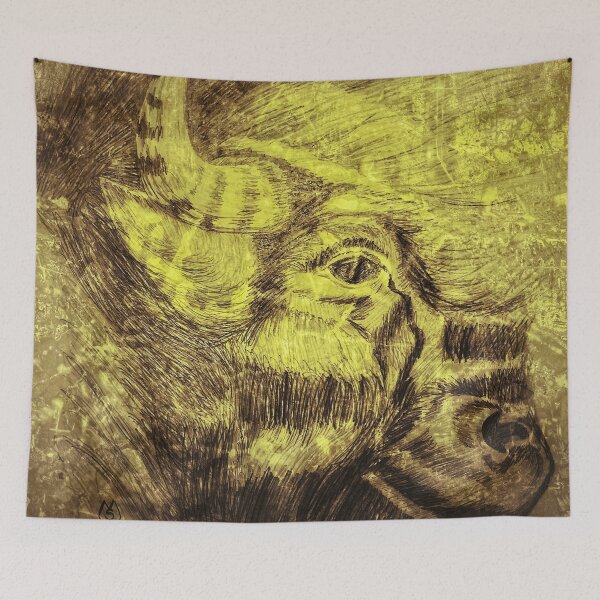 Item preview, Buffalo head in grunge  designed and sold by Matt Starr Fine Art .