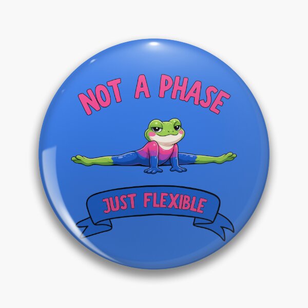 Item preview, Not A Phase, Just Flexible Bisexual Frog In Blue designed and sold by Rainbow-Nation.