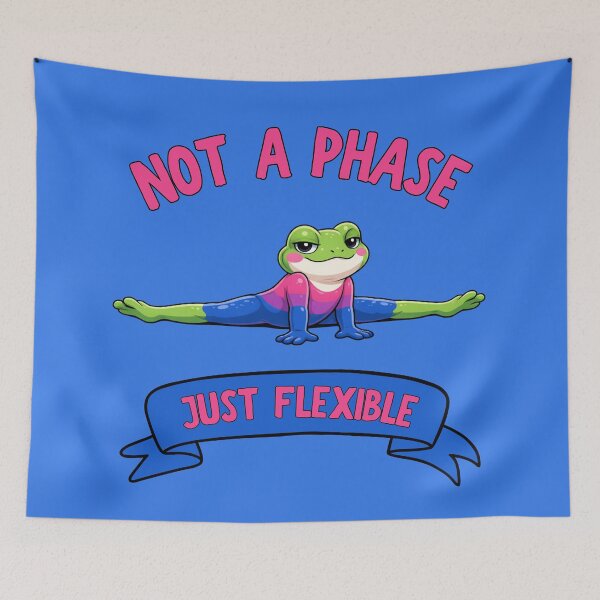 Item preview, Not A Phase, Just Flexible Bisexual Frog In Blue designed and sold by Rainbow-Nation.
