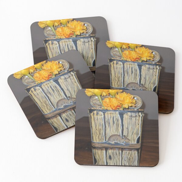 Item preview, Mouse on a tobacco can with dandelions  designed and sold by Matt Starr Fine Art .