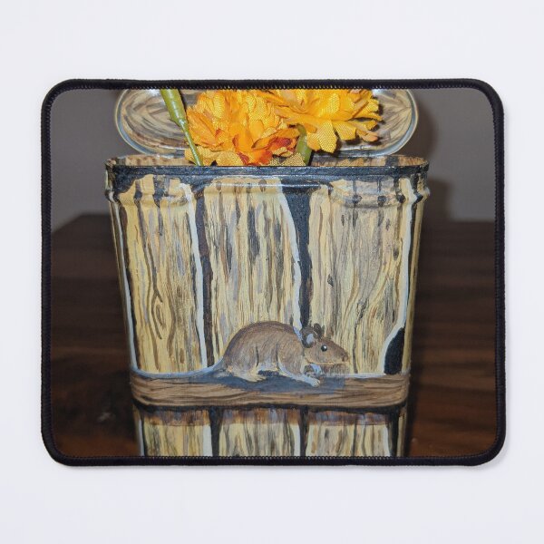 Item preview, Mouse on a tobacco can with dandelions designed and sold by Matt Starr Fine Art .