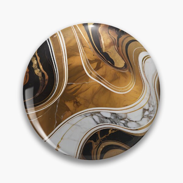 Item preview, Artistic Marble Waves in Gold and Black Tones. designed and sold by MissYouONLY.