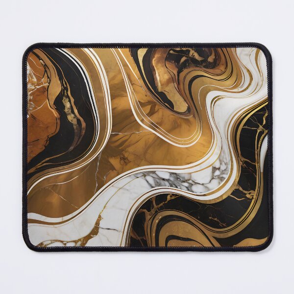 Item preview, Artistic Marble Waves in Gold and Black Tones. designed and sold by MissYouONLY.