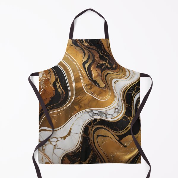 Item preview, Artistic Marble Waves in Gold and Black Tones. designed and sold by MissYouONLY.