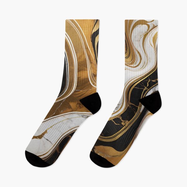 Item preview, Artistic Marble Waves in Gold and Black Tones. designed and sold by MissYouONLY.