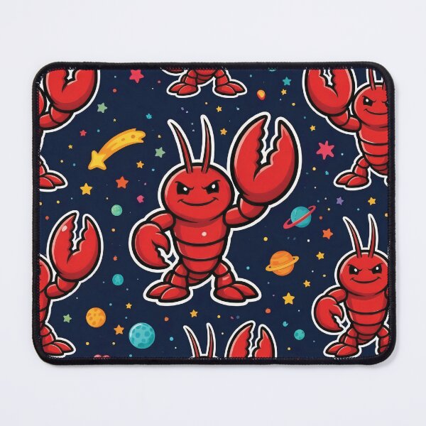 Item preview, Openclaw AI Assistant: Red Lobster Mascot Space Art Design designed and sold by Rokoyo Prints.