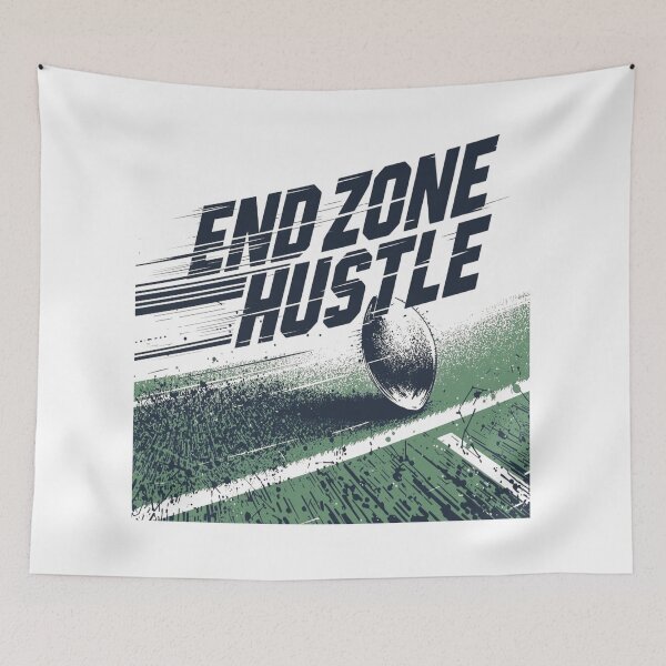 Item preview, End Zone Hustle – Football Speed & Grind Graphic T-Shirt designed and sold by RMTrendy.