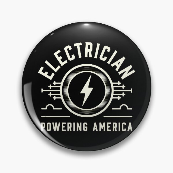 Item preview, Retro Electrician Powering America Emblem designed and sold by SplashTastic.