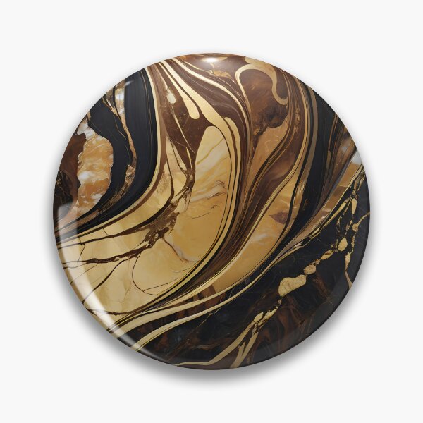 Item preview, Luxury Fluid Marble Pattern in Dark Gold Shades. designed and sold by MissYouONLY.