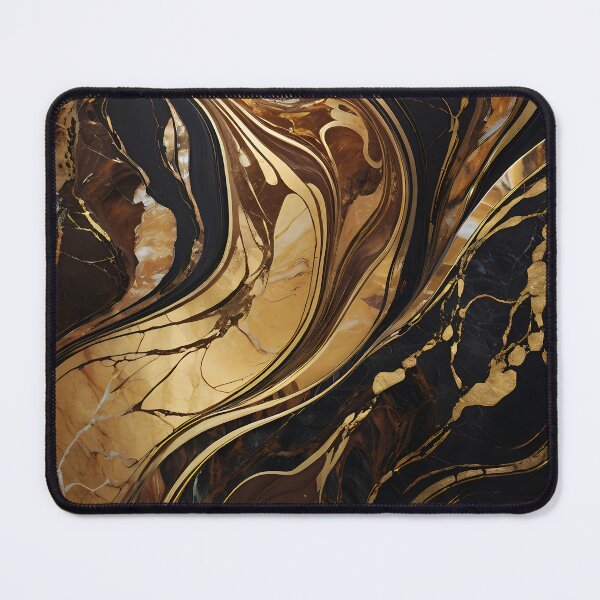 Item preview, Luxury Fluid Marble Pattern in Dark Gold Shades. designed and sold by MissYouONLY.