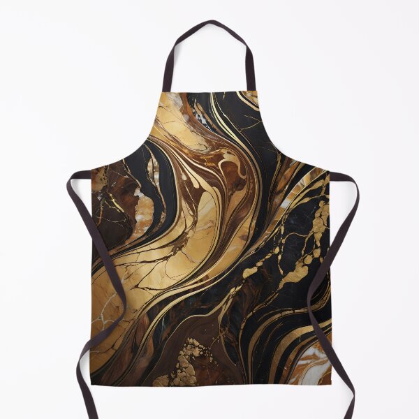 Item preview, Luxury Fluid Marble Pattern in Dark Gold Shades. designed and sold by MissYouONLY.
