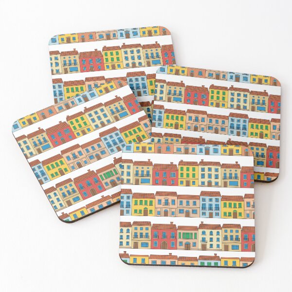 Item preview, Colorful Architectural Facades designed and sold by Nice Vibes Prints.
