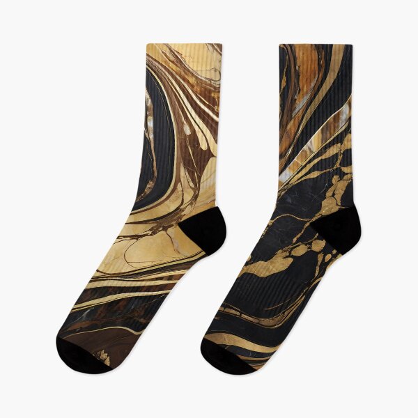 Item preview, Luxury Fluid Marble Pattern in Dark Gold Shades. designed and sold by MissYouONLY.