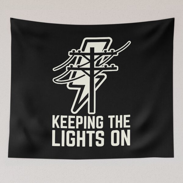 Item preview, Keeping The Lights On Utility Pole Icon designed and sold by SplashTastic.
