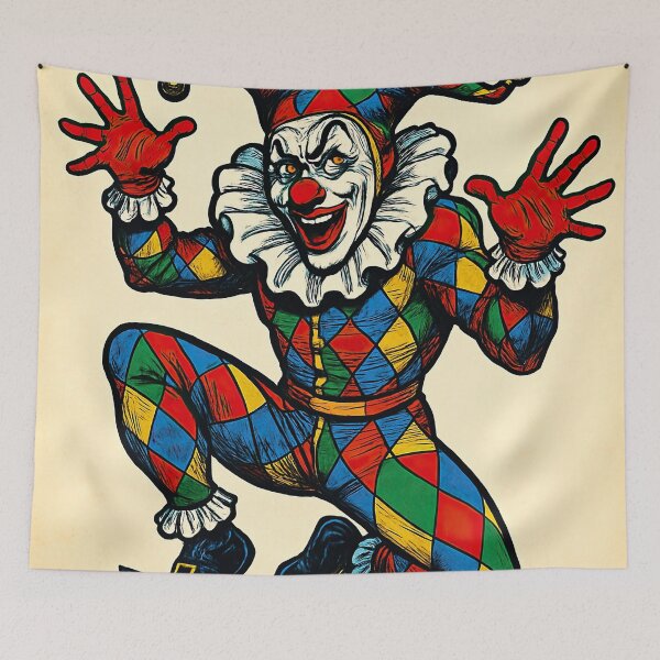 Item preview, Harlequin clown | Comics stylCartoone -  designed and sold by ComicsFactory.