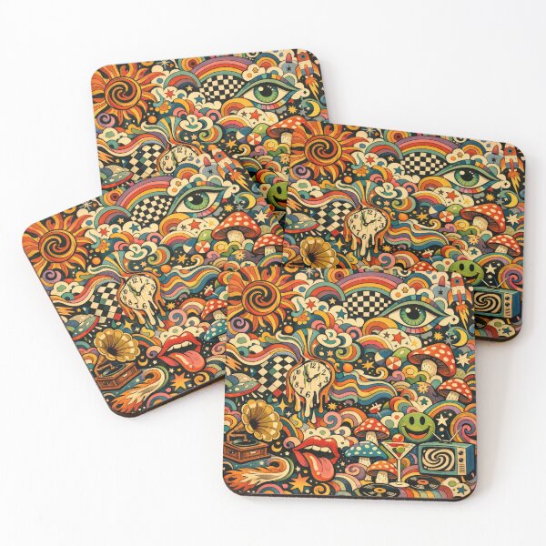Item preview, Retro Multicolor Psychedelic Journey designed and sold by JuViRo.