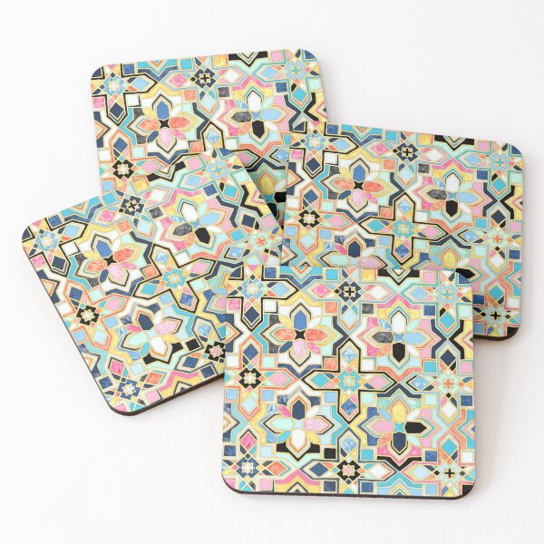 Item preview, Bohemian Geometry Enameled Tiles designed and sold by micklyn.