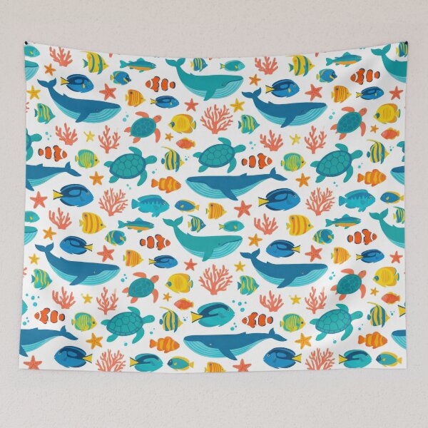 Item preview, Underwater Sea Friends designed and sold by Nice Vibes Prints.