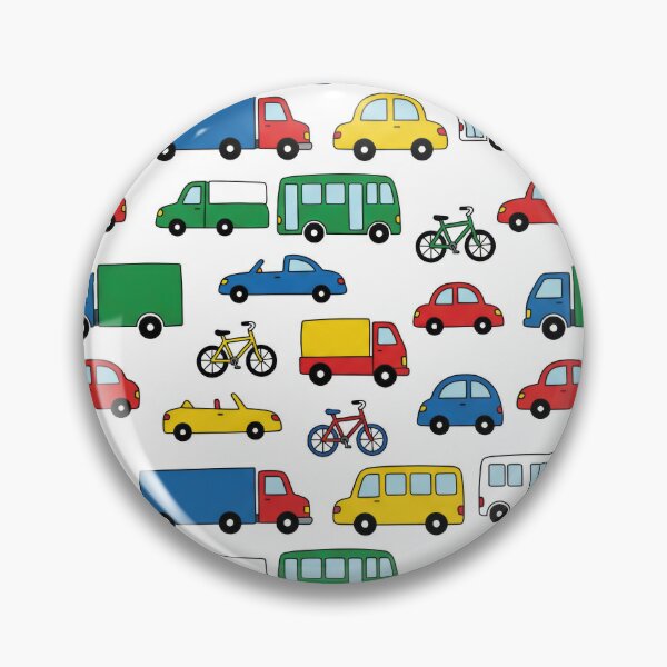 Item preview, Colorful Vehicles Pattern designed and sold by Nice Vibes Prints.