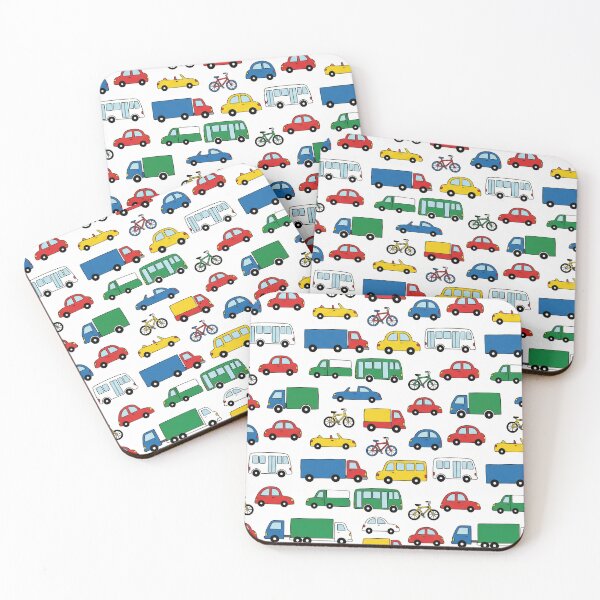 Item preview, Colorful Vehicles Pattern designed and sold by Nice Vibes Prints.
