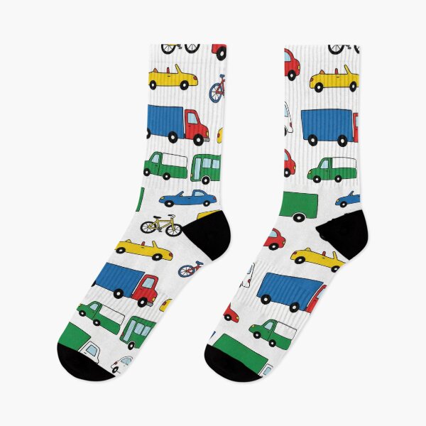 Item preview, Colorful Vehicles Pattern designed and sold by Nice Vibes Prints.
