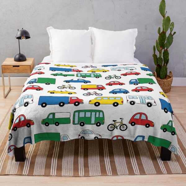 Item preview, Colorful Vehicles Pattern designed and sold by Nice Vibes Prints.