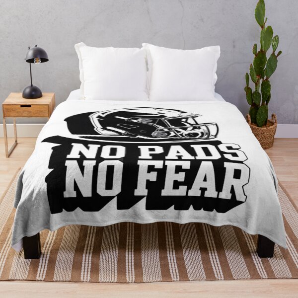 Item preview, No Pads No Fear – Fearless Football Attitude Graphic Tee designed and sold by RMTrendy.