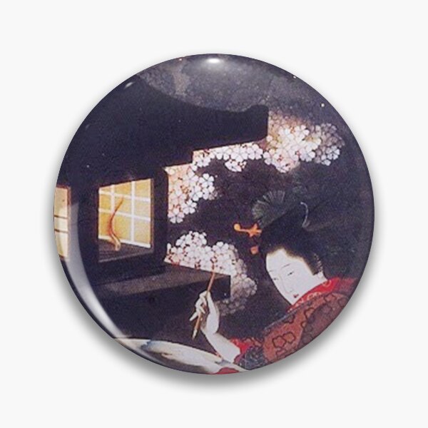 Item preview, Beautiful Japanese painting: Beauty viewing Cherry Blossoms at Night by Katsushika Oi (9342x16256 pixels) designed and sold by neworderu2.