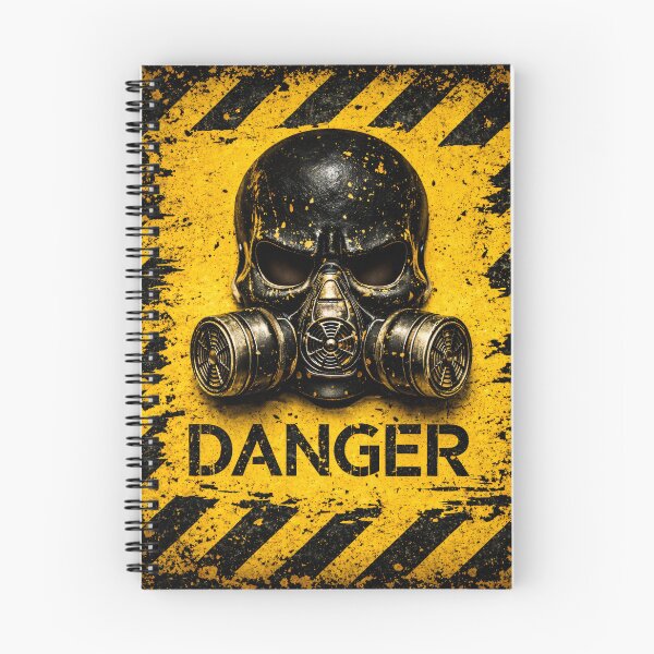 Item preview, Danger Gas Mask Skull Hazard Sign designed and sold by Kaleidoscope Print.