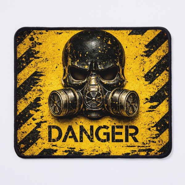 Item preview, Danger Gas Mask Skull Hazard Sign designed and sold by Kaleidoscope Print.