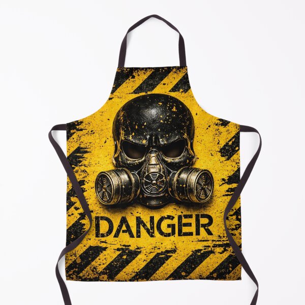 Item preview, Danger Gas Mask Skull Hazard Sign designed and sold by Kaleidoscope Print.