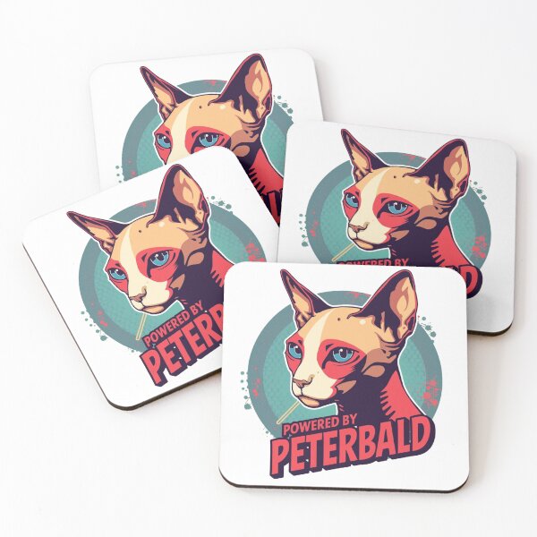 Item preview, Powered by Peterbald T-Shirt – Funny Peterbald Cat Shirt for Cat Lovers designed and sold by Lamagift.