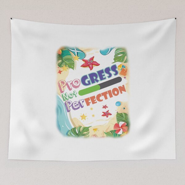 Item preview, Progress Not Perfection Beach Quote designed and sold by Syncwavesl.