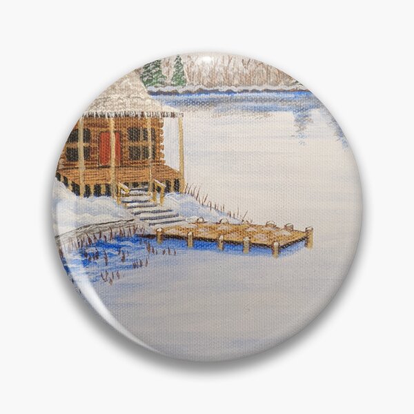 Item preview, Cabin at the Lake in the Winter Season  designed and sold by Matt Starr Fine Art .