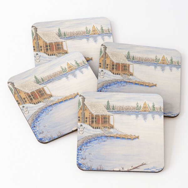 Item preview, Cabin at the Lake in the Winter Season  designed and sold by Matt Starr Fine Art .