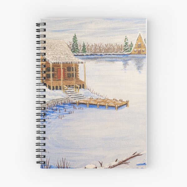 Item preview, Cabin at the Lake in the Winter Season  designed and sold by Matt Starr Fine Art .