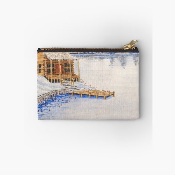 Item preview, Cabin at the Lake in the Winter Season  designed and sold by Matt Starr Fine Art .