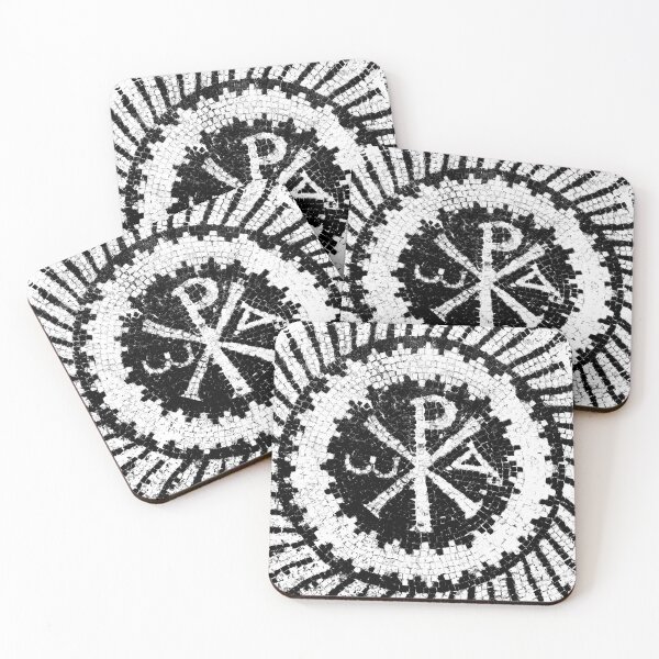 Item preview, Alpha And Omega Mosaic Black And White designed and sold by eddiebarronshop.