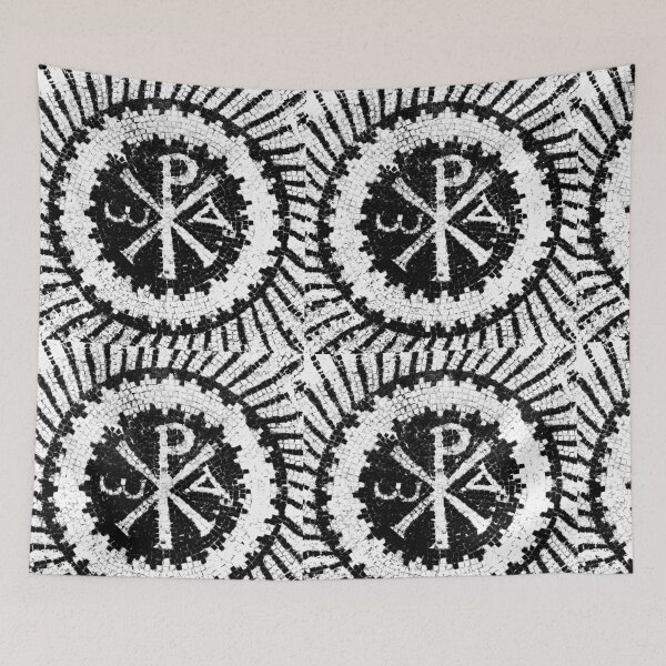 Item preview, Alpha And Omega Mosaic Black And White designed and sold by eddiebarronshop.